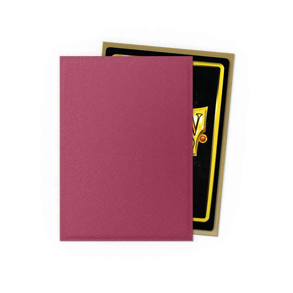 Dragon Shield Sleeves: Standard DUAL - Matte Pomegranate/Gold (100 ct.)