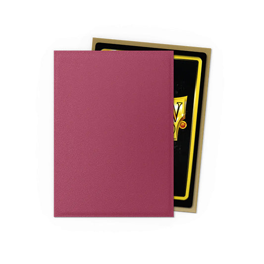 Dragon Shield Sleeves: Standard DUAL - Matte Pomegranate/Gold (100 ct.)
